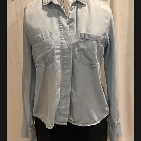 Cloth and Stone Anthology Sz XS Button Shirt split back metal buttons - Picture 4 of 11